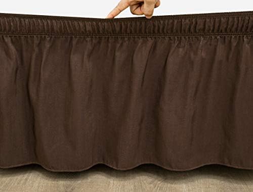 Good Night Bedding Wrap Around Bed Skirt with Elastic Ruffles