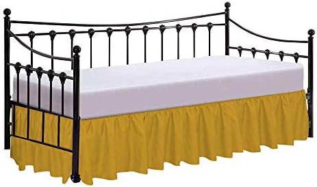 Bed Skirt with Split Corners - 15 Inches Drop 39X84 Cotton