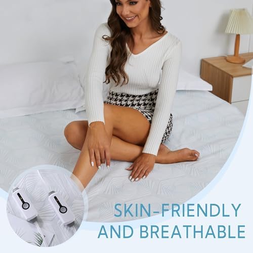 SUNNY HEAT Queen Heated Mattress Pad with 4 Levels 10 Hour Auto-Off