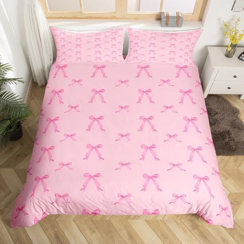 Feelyou Kids Pink Bow Duvet Cover Set