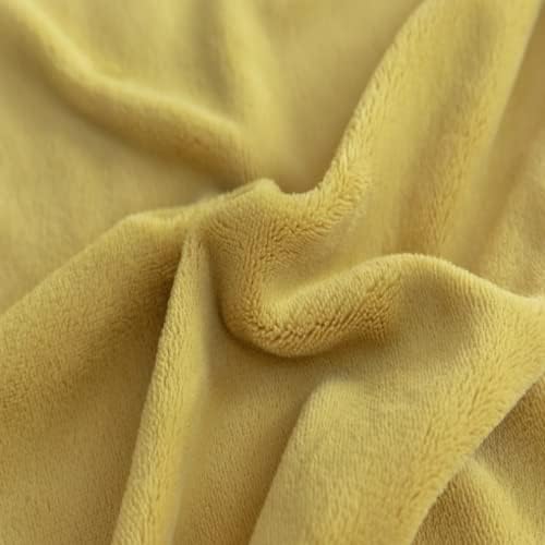 FCLDESHOP Soft Fitted Sheet Set 150x200cm 3pcs Yellow
