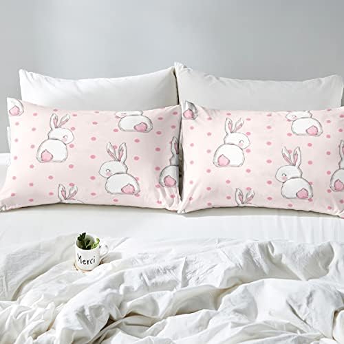 Feelyou Cute Cartoon Rabbit Duvet Cover Set