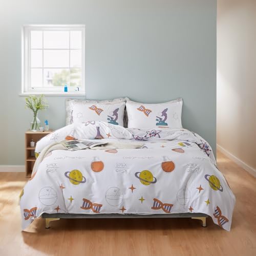 Lemfux Science Themed Kids Duvet Cover Set