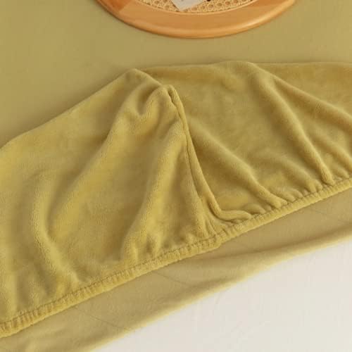 FCLDESHOP Soft Fitted Sheet Set 150x200cm 3pcs Yellow