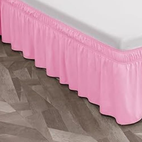 Pink Ruffle Bed Skirt - 16 Drop Twin Size