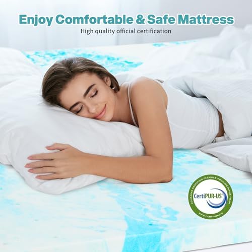 Simple Deluxe Gel Memory Foam Mattress Topper Queen 1