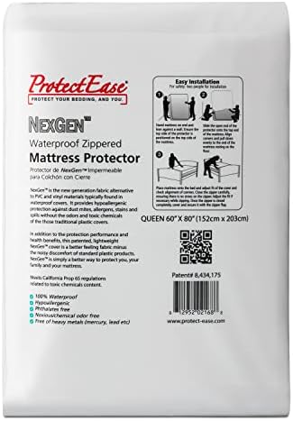 Nexgen Waterproof Zippered Mattress Protector Full White
