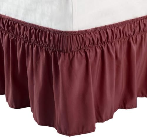 800 Thread Count Egyptian Cotton Bed Skirt with Drop Wrap and Dust Ruffles