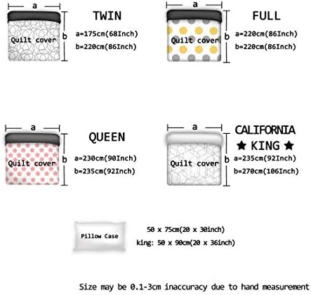 OComster California King Duvet Cover Set with 2 Pillowcases