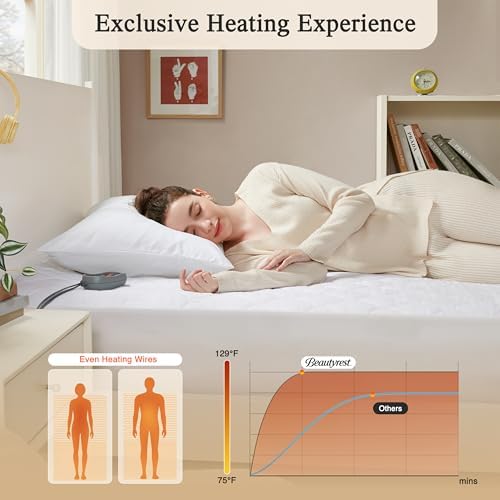 Beautyrest Heated Mattress Pad with 20 Settings and Auto Shut Off