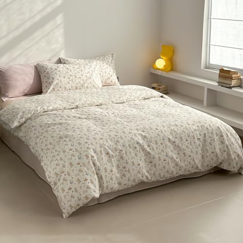 LIWHENHAO Dog Duvet Cover Set Queen 100 Cotton