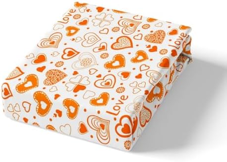 Feelyou Valentines Day Duvet Cover Set Cute Heart Design 3Pcs 1