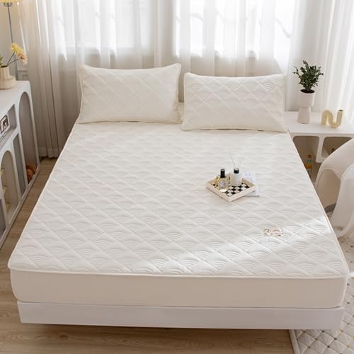 LDLCYCN Queen Size Mattress Protector with Soybean Fiber