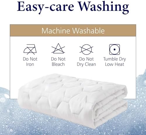 The Grand Hotel Collection Queen Mattress Pad - Thin Breathable and Easy to Clean