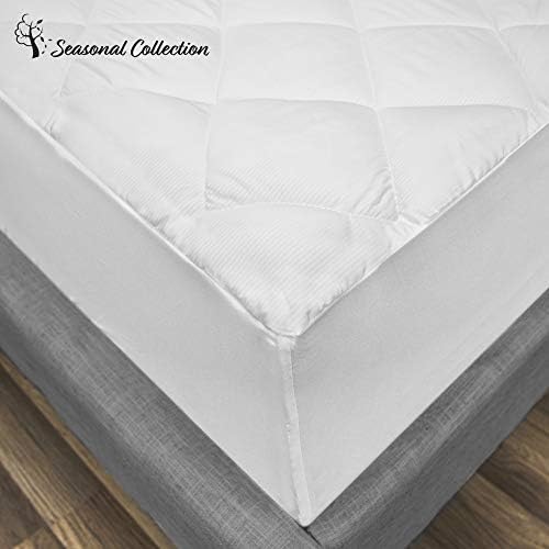 SensorPEDIC All Seasons Reversible Mattress Pad Twin White 1