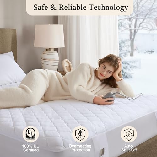 Beautyrest Heated Mattress Pad with 5 Heat Settings and Dual Comfort