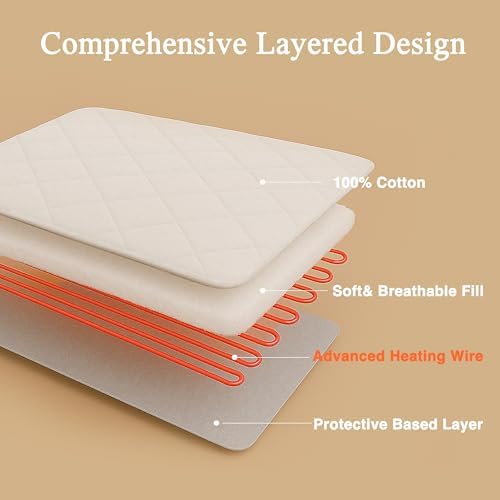 Beautyrest Heated Mattress Pad with 20 Settings and Auto Shut Off