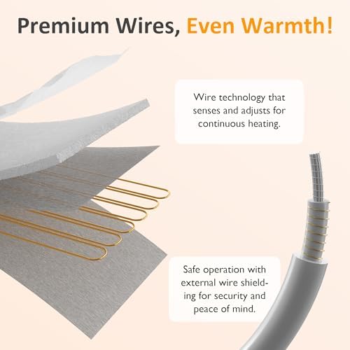 SUNVIVIPRO Electric Heated Mattress Pad King Size 78 x 80