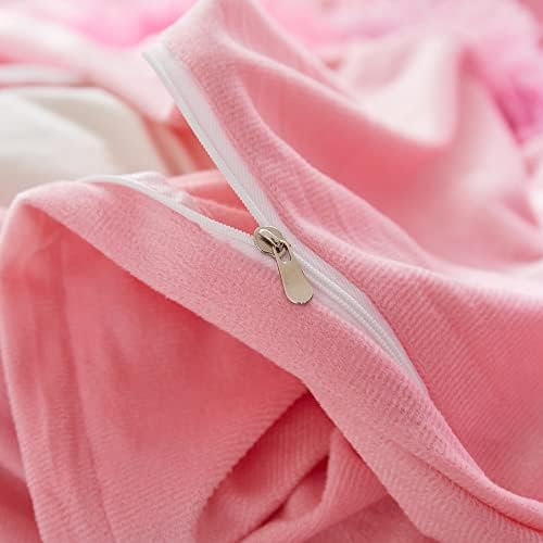 SUCSES Pink Fluffy Duvet Cover Set for Girls 1
