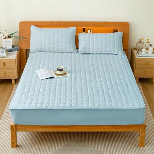 BYHIP 3-Piece Mattress Protector Set Sky Blue Twin