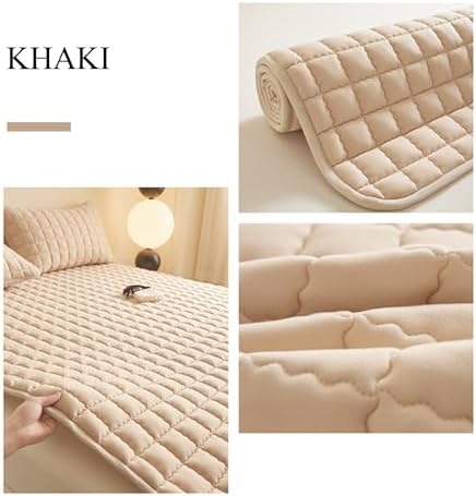 LDLCYCN Thin Mattress Protector with Elastic Band for Japanese Style Futon