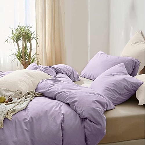 ETDIFFE Lavender Duvet Cover Twin XL Set 2pc 1