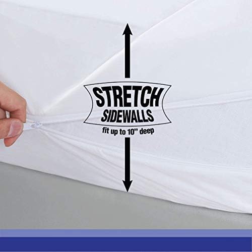 Bed Bug Blocker Hypoallergenic Box Spring Protector King White