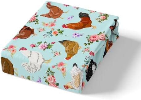 Feelyou Hen Rooster Print Duvet Cover Set 3Pcs Zipper