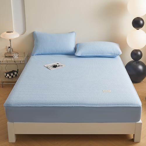 FCLDESHOP Pure Cotton Mattress Pad Cover 180x200cm 1