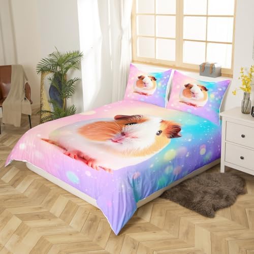 Feelyou 3D Galaxy Duvet Cover Set Twin Size 2Pcs 1
