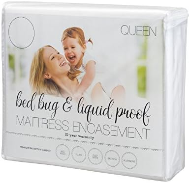 Simply Soft Bed Bug Mattress Protector Queen Size White