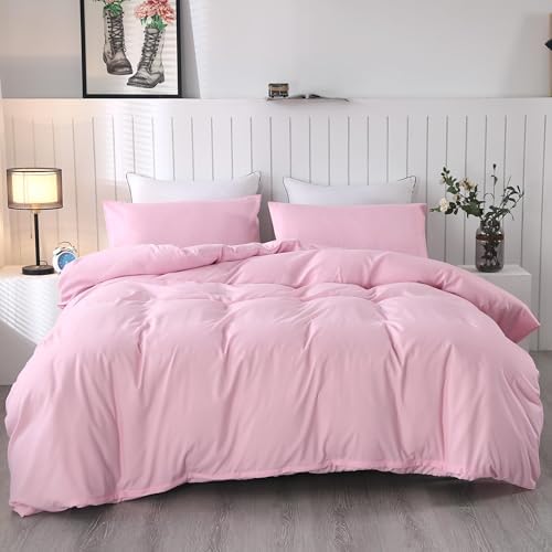 SDIII Light Pink Duvet Cover Set with 2 Pillowcases