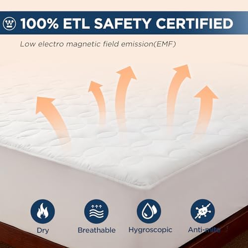 Westinghouse Heated Mattress Pad Cal King Size 10 Heat Settings