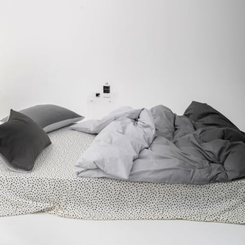 Gray Kids Duvet Cover Set Queen 100 Cotton