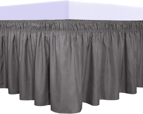 800 Thread Count Egyptian Cotton Bed Skirts with Elastic Drip Ruffles