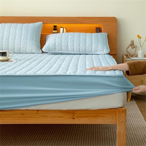 BYHIP 3-Piece Mattress Protector Set Sky Blue Twin