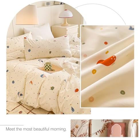 AOJIM Cute Duvet Cover Set 3PCS Queen Size