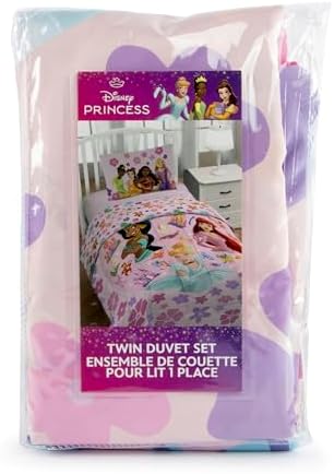 Jay Franco Disney Princess Duvet Cover Set Twin Pink