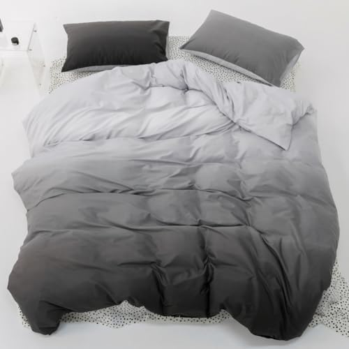 Gray Kids Duvet Cover Set Queen 100 Cotton