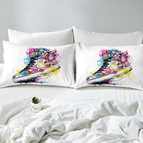 Feelyou Basketball Shoes Duvet Cover Set for Kids 1