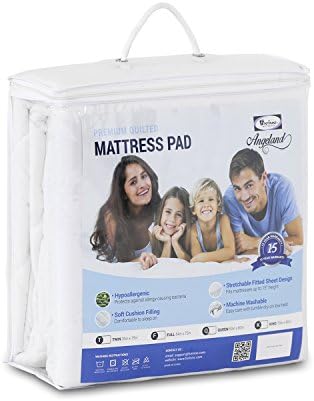 Furinno Angeland Quilted Mattress Pad Twin White 1