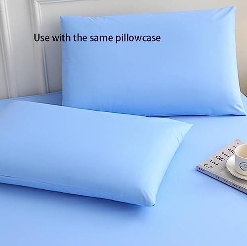 FCLDESHOP Fitted Mattress Pad 90x200cm 2pcs Light Yellow