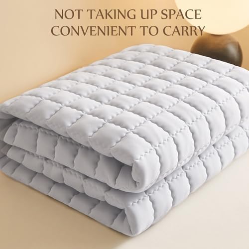 LDLCYCN Thin Mattress Protector with Elastic Band for Japanese Style Futon