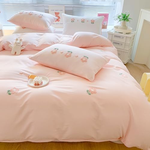 MorroMorn 3D Embroidered Duvet Cover Set Queen Size