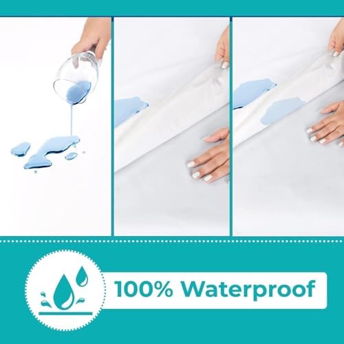 Feather Stitch Queen Mattress Encasement 100 Waterproof Zippered Protection
