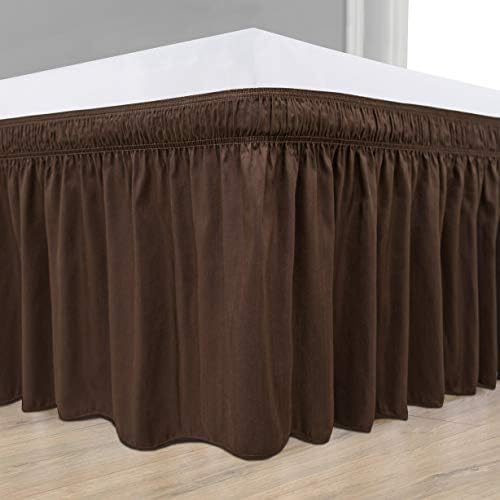 Good Night Bedding Wrap Around Bed Skirt with Elastic Ruffles