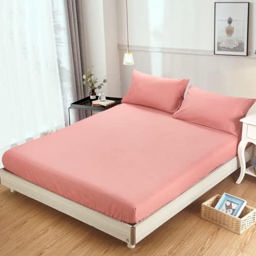FCLDESHOP Sky Blue Mattress Pad Cover for King 198x203x35cm
