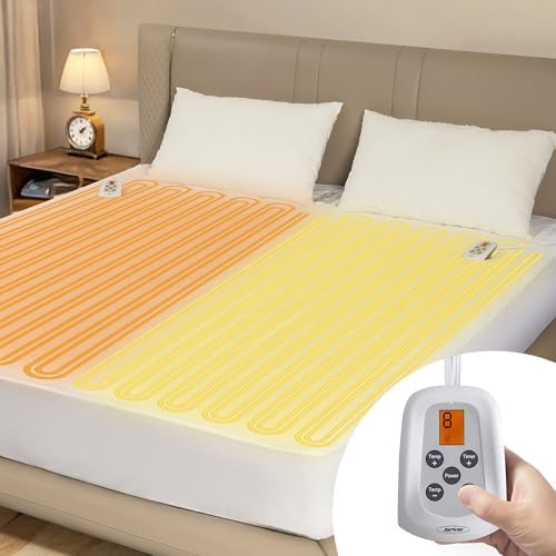 SUNVIVIPRO Electric Heated Mattress Pad King Size 78 x 80
