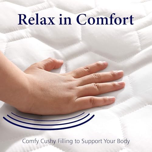 The Grand Hotel Collection Queen Mattress Pad - Thin Breathable and Easy to Clean