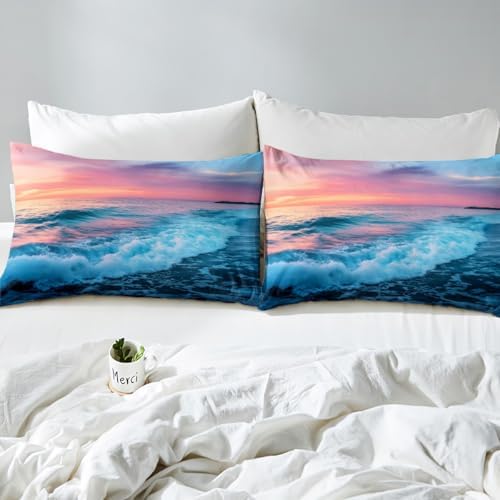 Feelyou Beach Theme Queen Duvet Cover Set